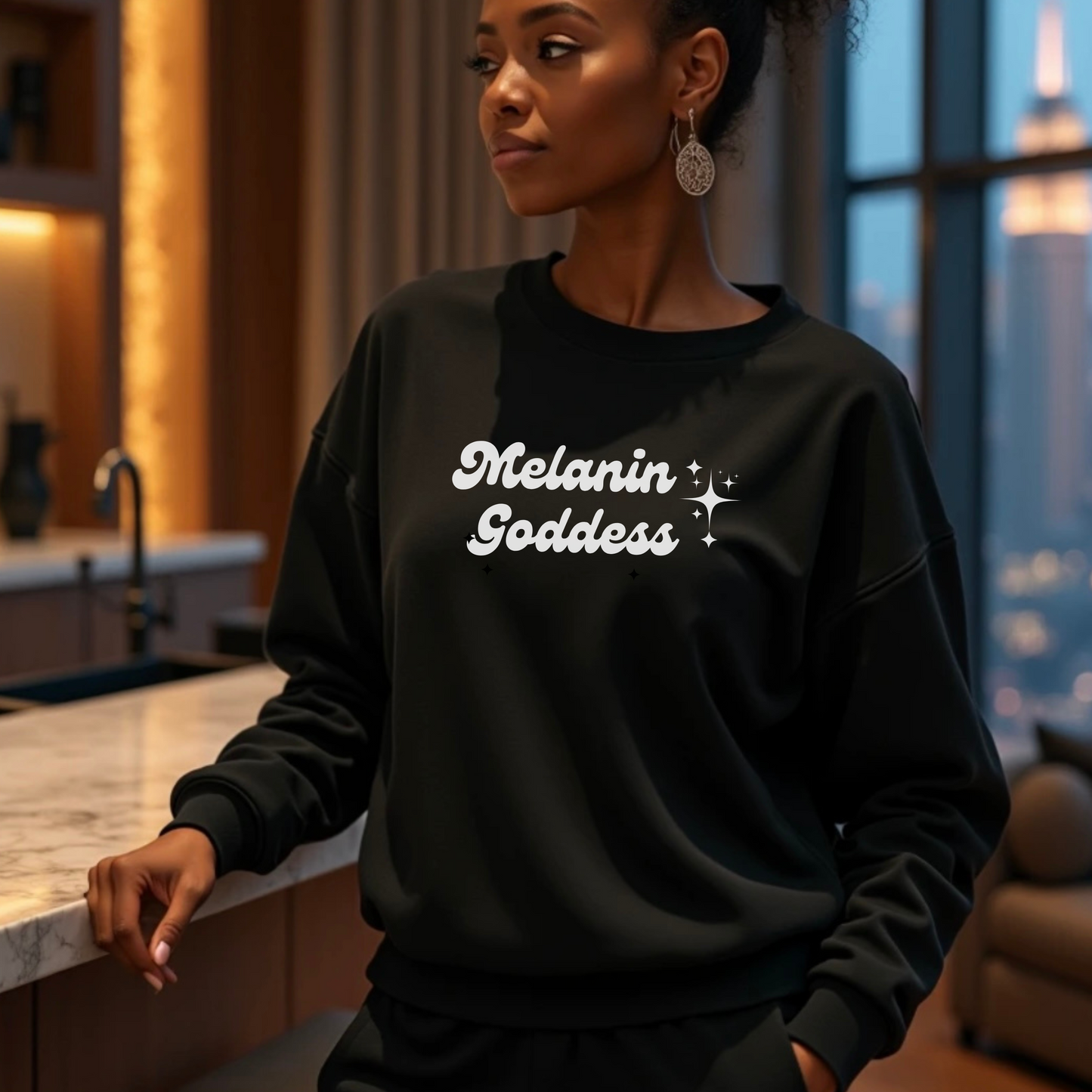 Melanin Goddess Crewneck Sweatshirt